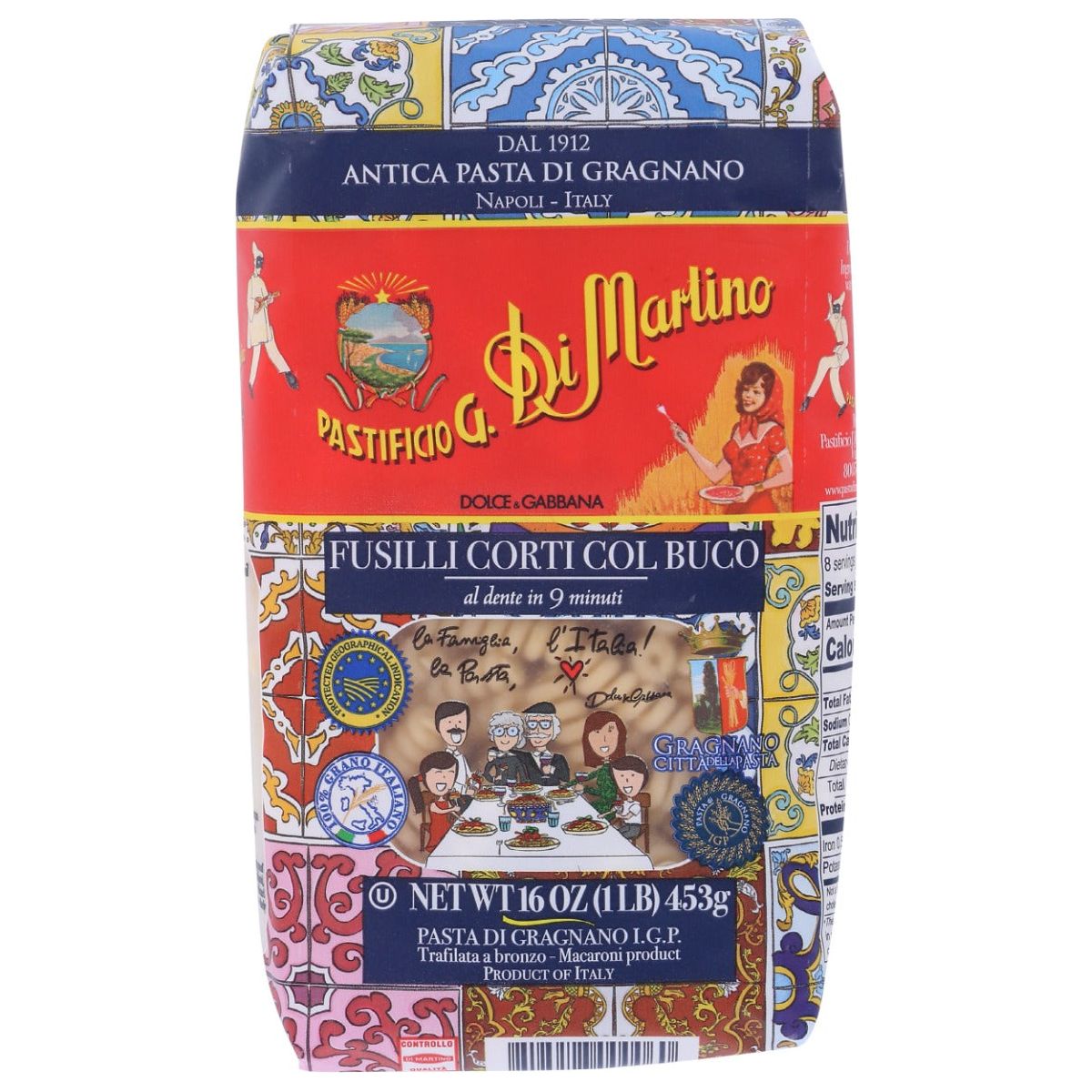DI MARTINO: Fusilli Corti Col Buco Pasta, 1 lb - #tag1# - #tag2#