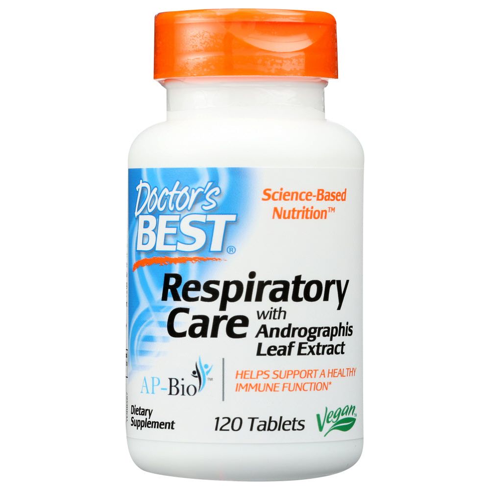 DOCTORS BEST: Respiratory Care With Andrographis Leaf Extract, 120 tb - #tag1# - #tag2#