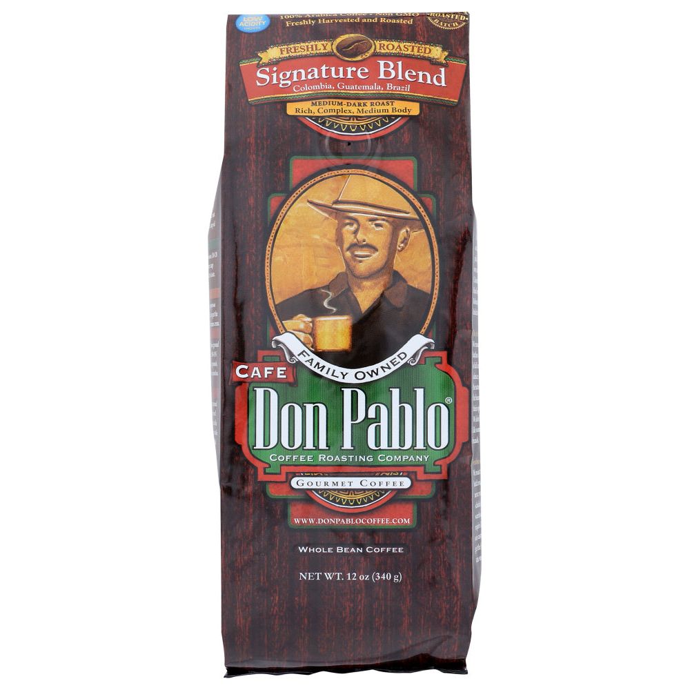 DON PABLO: Whole Bean Signature Blend Coffee, 12 oz - #tag1# - #tag2#