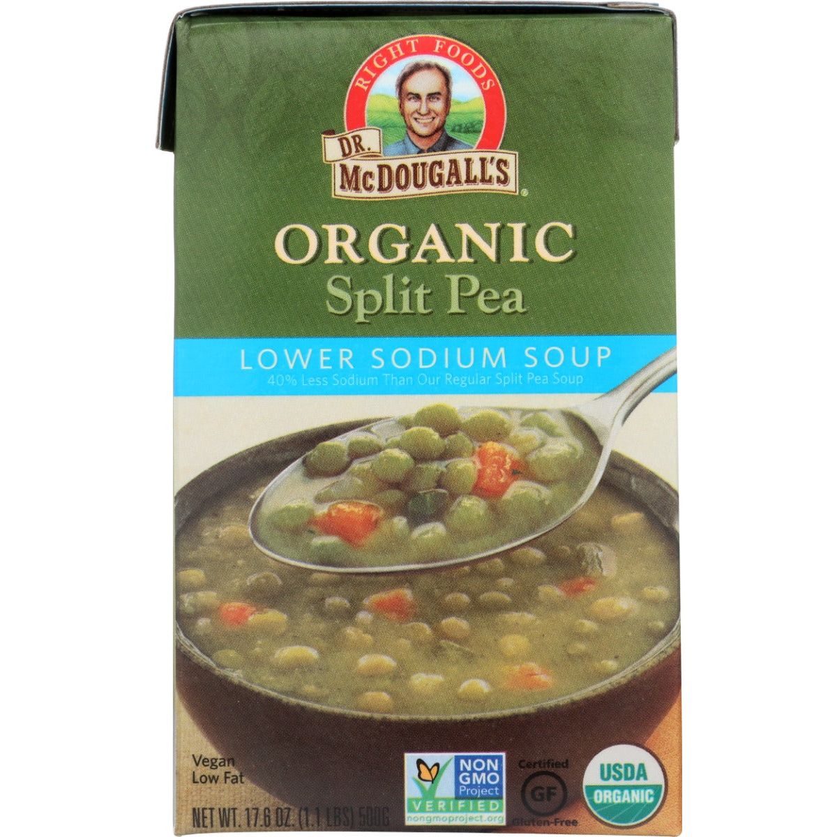 DR. MCDOUGALL'S: Organic Soup Split Pea Lower Sodium, 17.6 oz - #tag1# - #tag2#