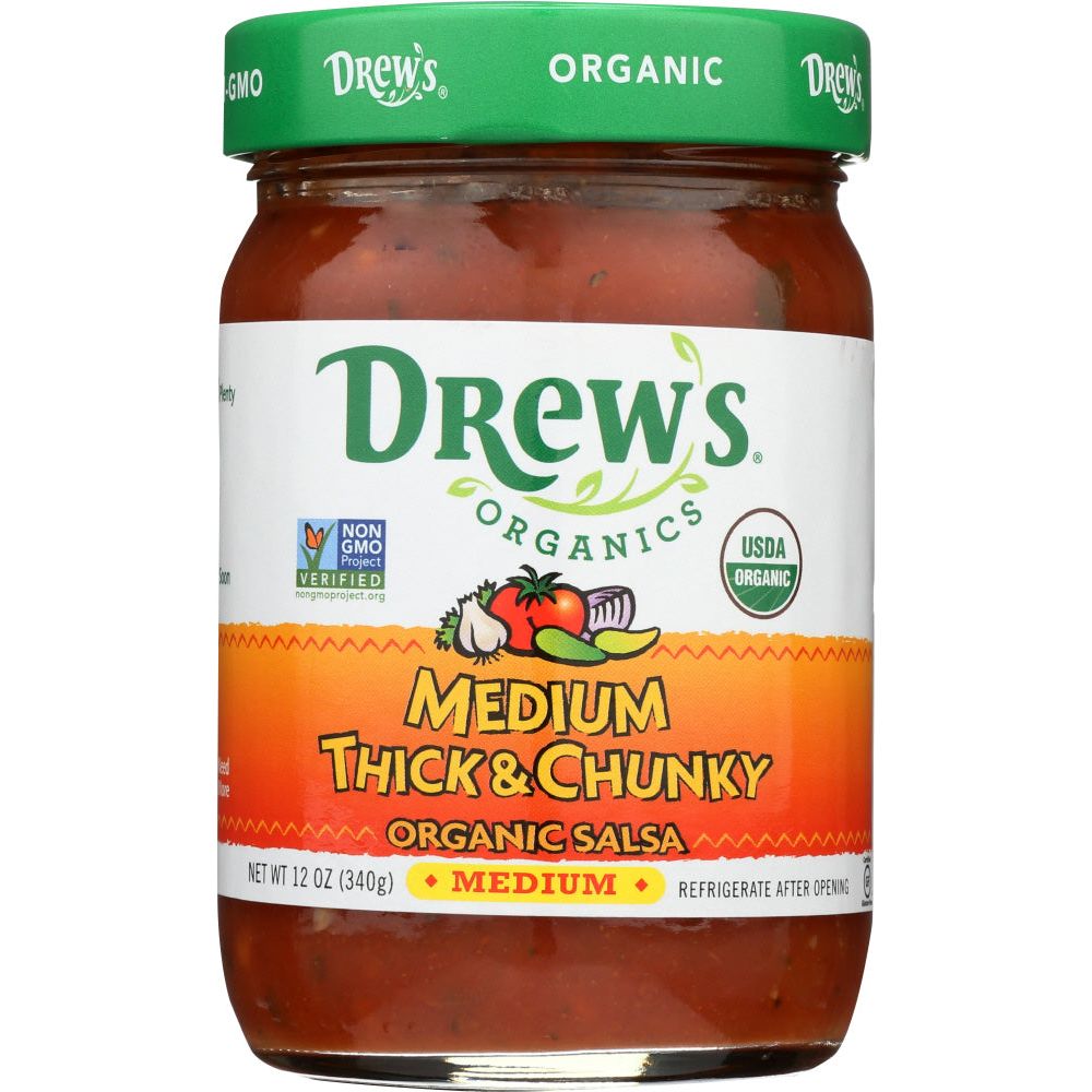 DREW'S: Organic Thick & Chunky Medium Salsa, 12 oz - #tag1# - #tag2#