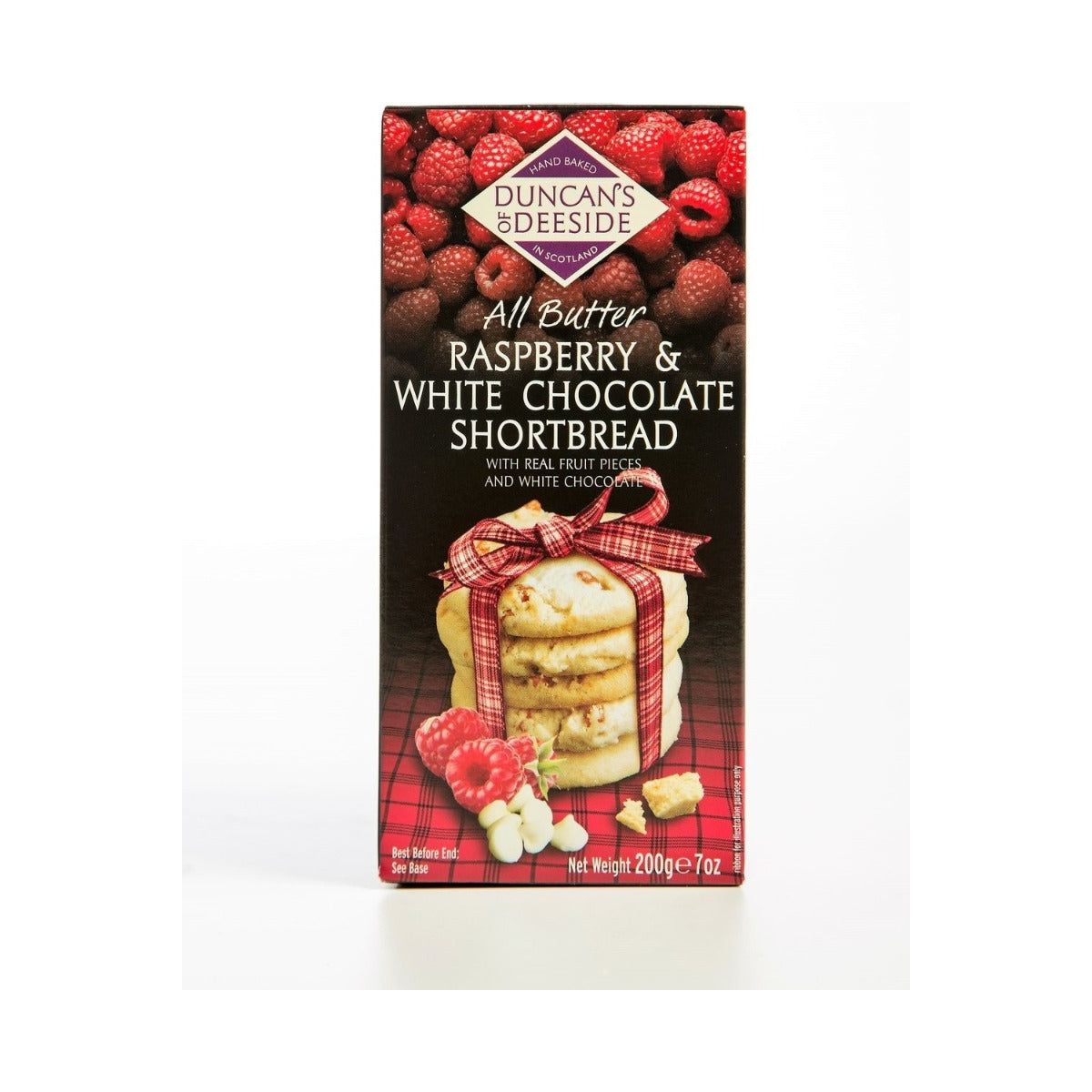 DUNCAN: All Butter Raspberry and White Chocolate Shortbread, 7.3 oz - #tag1# - #tag2#