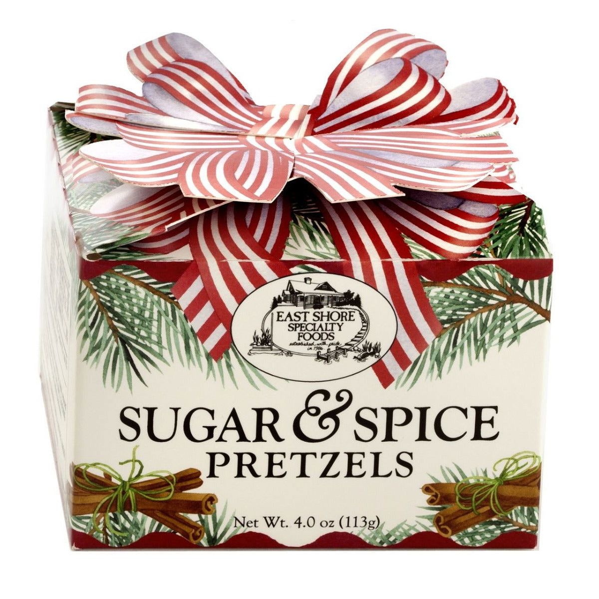 EAST SHORE: Sugar & Spice Pretzels Gift Box, 4 oz - #tag1# - #tag2#