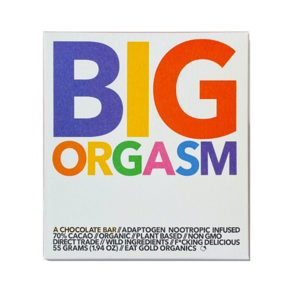 EAT GOLD ORGANICS: Big Orgasm Chocolate Bar, 1.94 oz - #tag1# - #tag2#