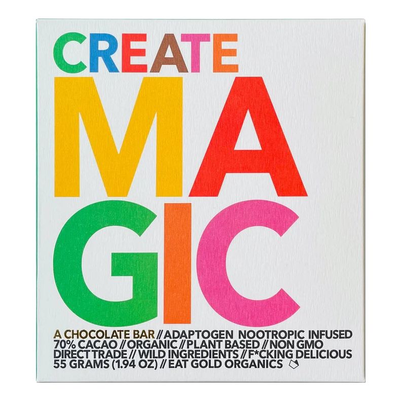 EAT GOLD ORGANICS: Create Magic Chocolate Bar, 1.94 oz - #tag1# - #tag2#