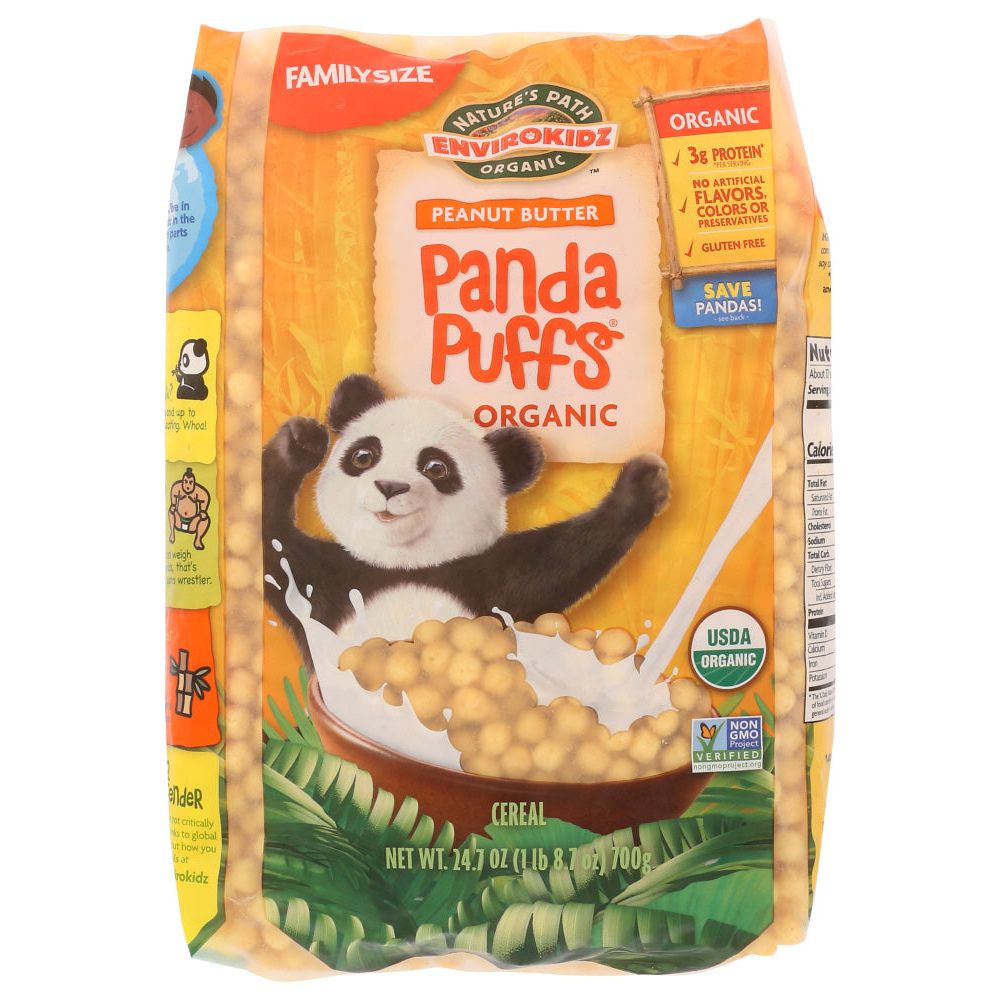 ENVIROKIDZ ORGANIC: Peanut Butter Panda Puffs, 25 oz - #tag1# - #tag2#