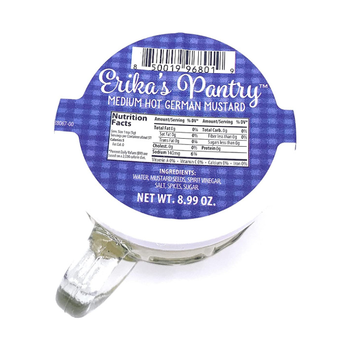 ERIKAS PANTRY: Medium Hot German Mustard, 8.99 oz - #tag1# - #tag2#