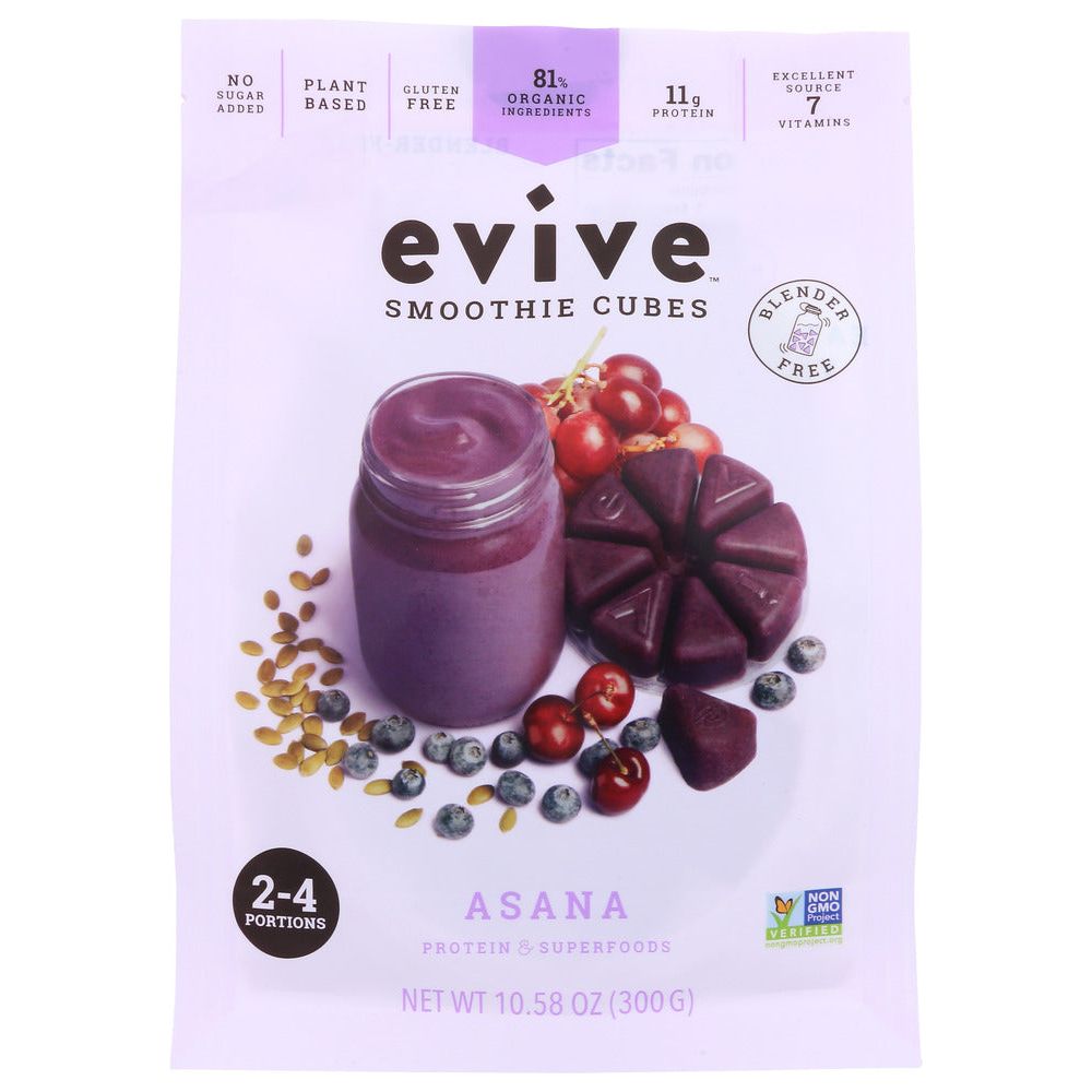 EVIVE SMOOTHIE CUBES: Cube Plnt Bsd Asana Smthe, 10.58 oz - #tag1# - #tag2#