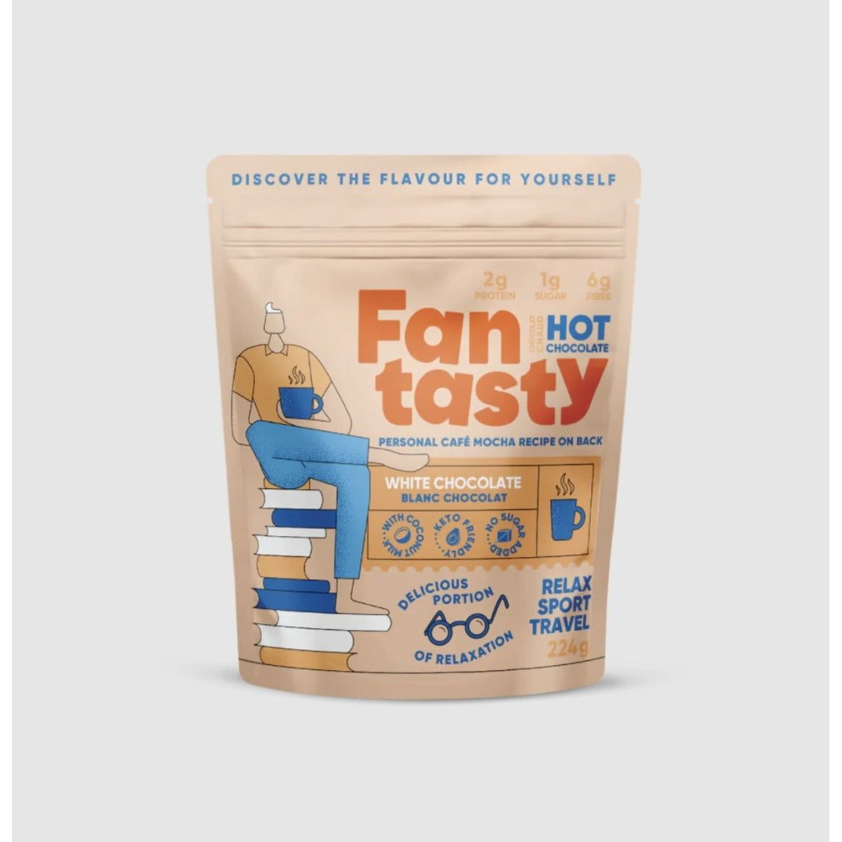 FAN TASTY FOODS: Hot White Chocolate Mix Low Sugar, 7.9 oz - #tag1# - #tag2#