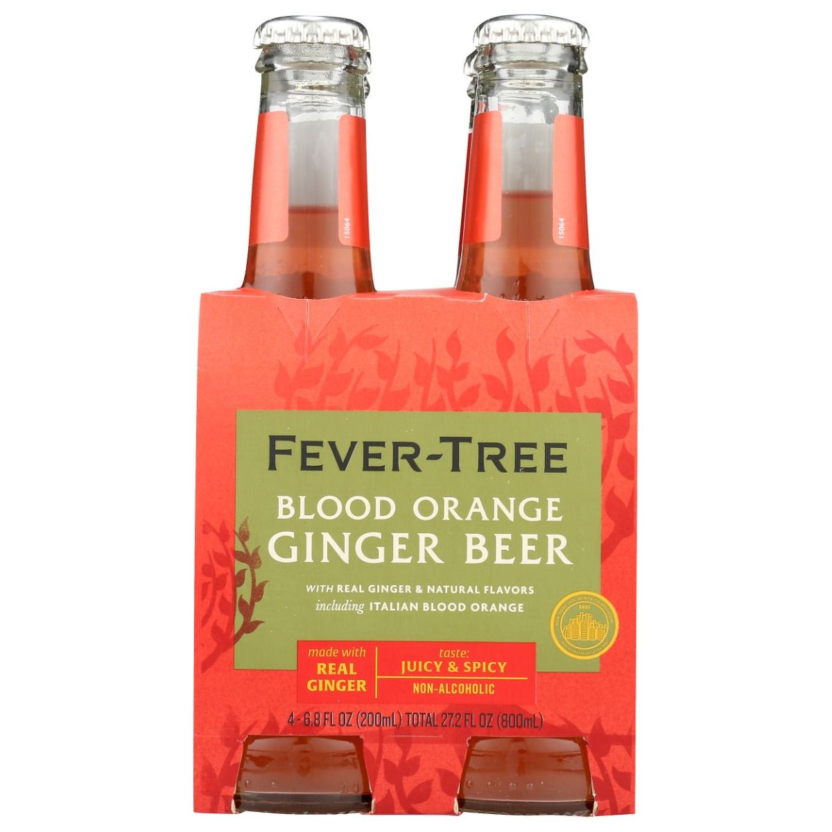 FEVER TREE: Blood Orange Ginger Beer 4 Count, 27.2 fo - #tag1# - #tag2#