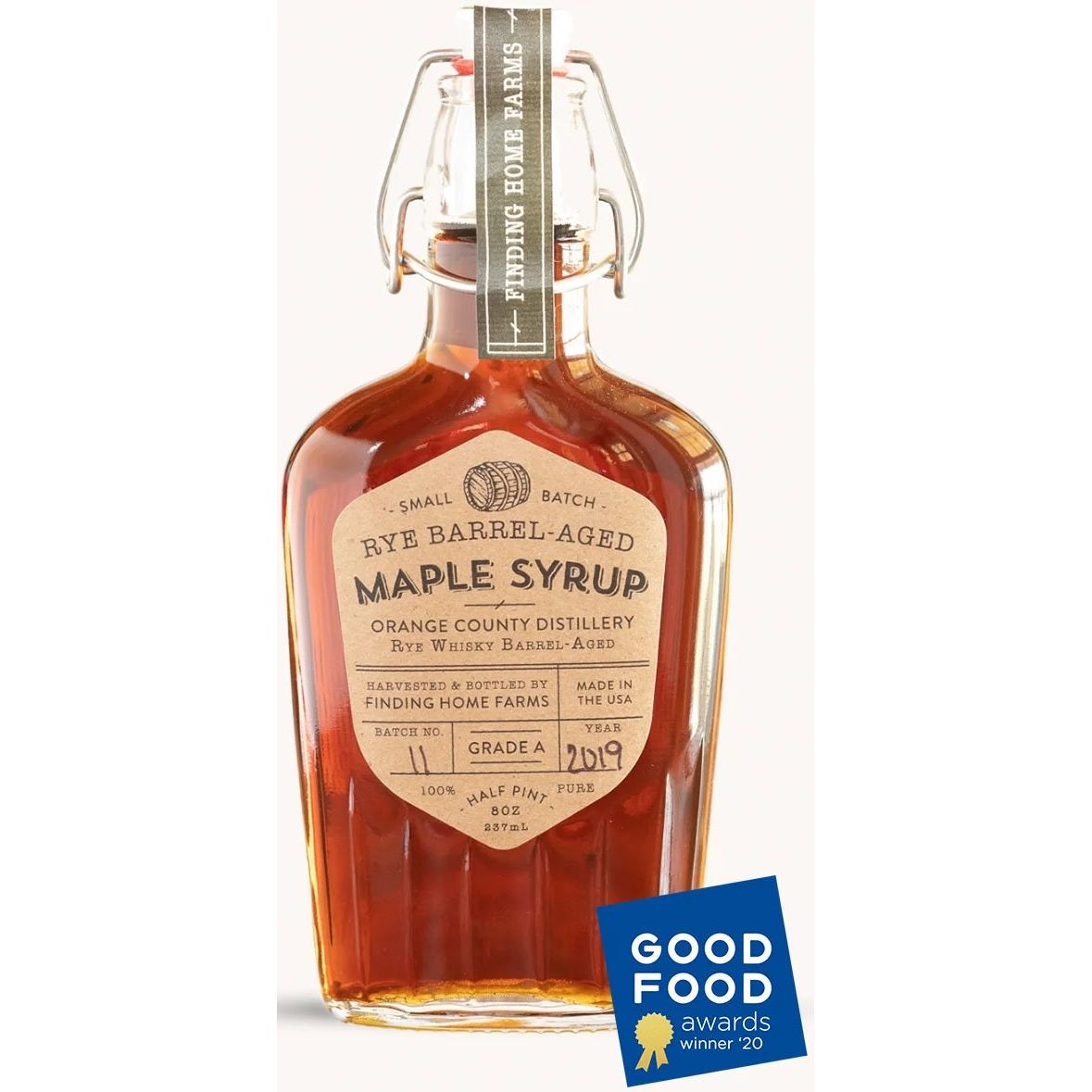 FINDING HOME FARMS: Rye Barrel-Aged Maple Syrup, 8.45 fo - #tag1# - #tag2#