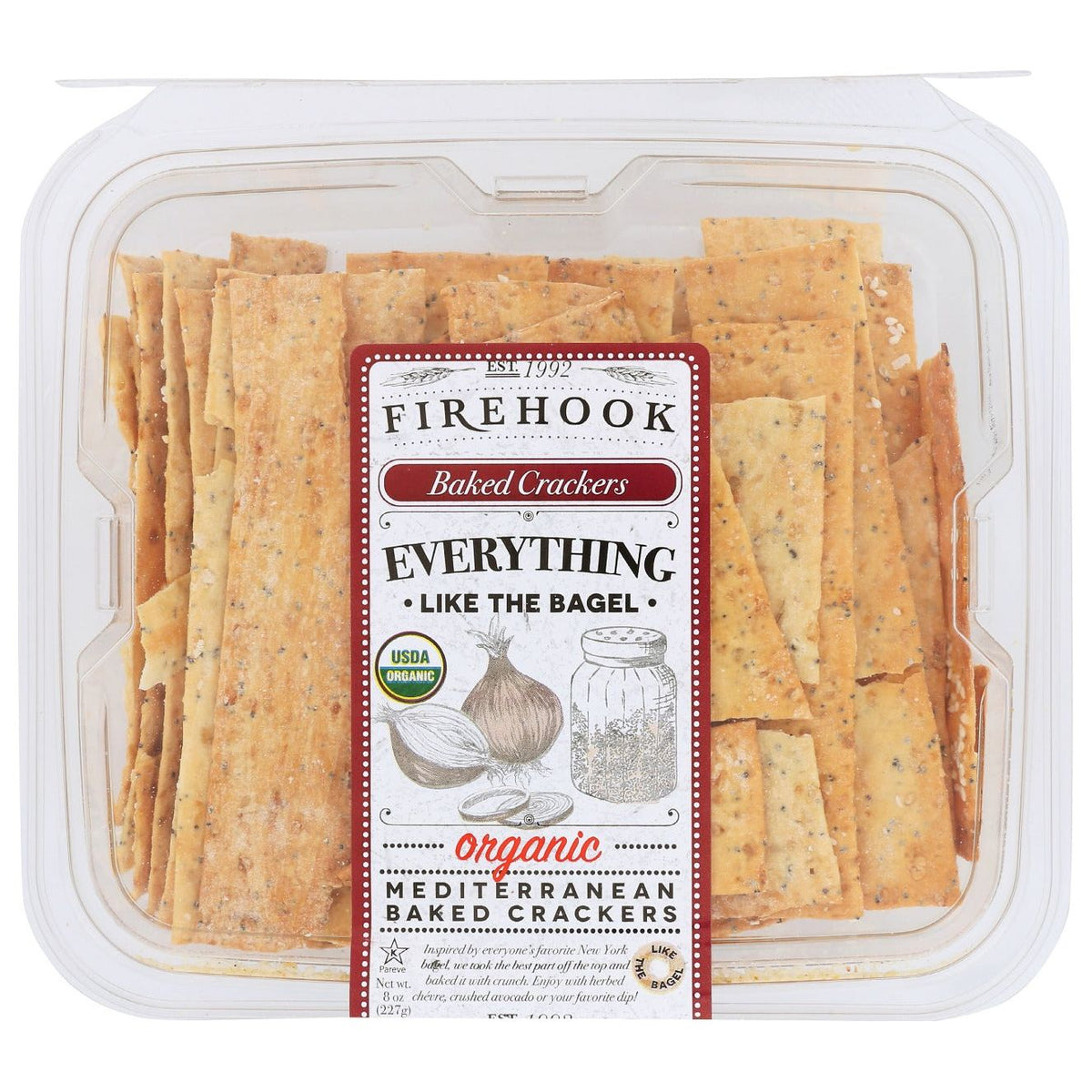 FIREHOOK: Everything Like The Bagel Crackers, 8 oz - #tag1# - #tag2#