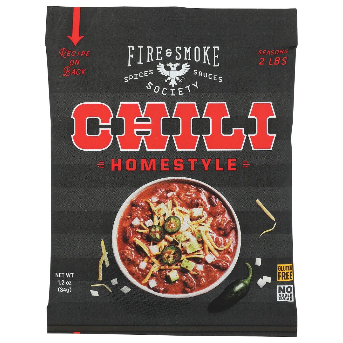 FIRE AND SMOKE: Seasoning Chili Regular, 1.2 OZ - #tag1# - #tag2#
