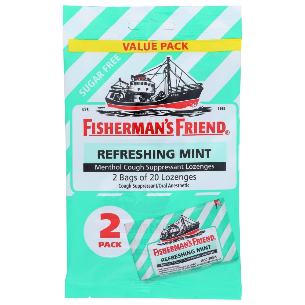 FISHERMANS FRIEND: Sugar Free Refreshing Mint Lozenges Bag, 40 ea - #tag1# - #tag2#