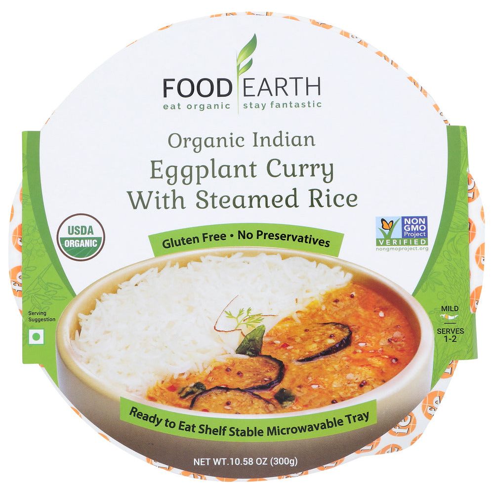 FOOD EARTH: Entree Eggplnt Curry Rice, 10.58 oz - #tag1# - #tag2#