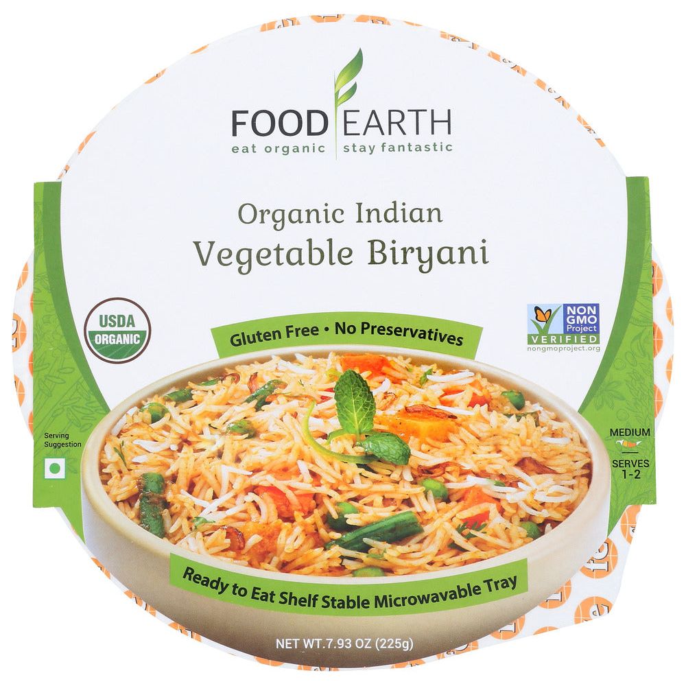 FOOD EARTH: Entree Veg Biryani, 7.93 oz - #tag1# - #tag2#