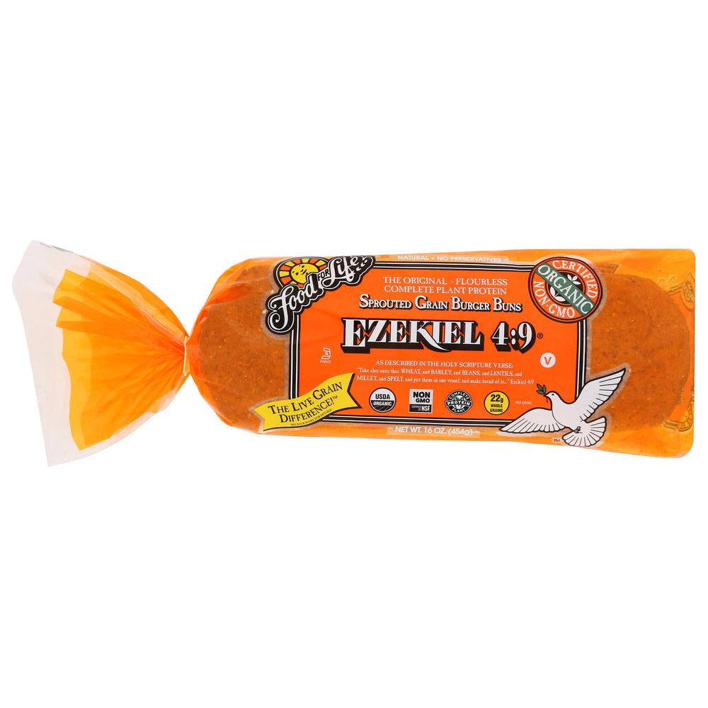 FOOD FOR LIFE: Ezekiel 4:9 Sprouted Grain Burger Buns, 16 oz - #tag1# - #tag2#