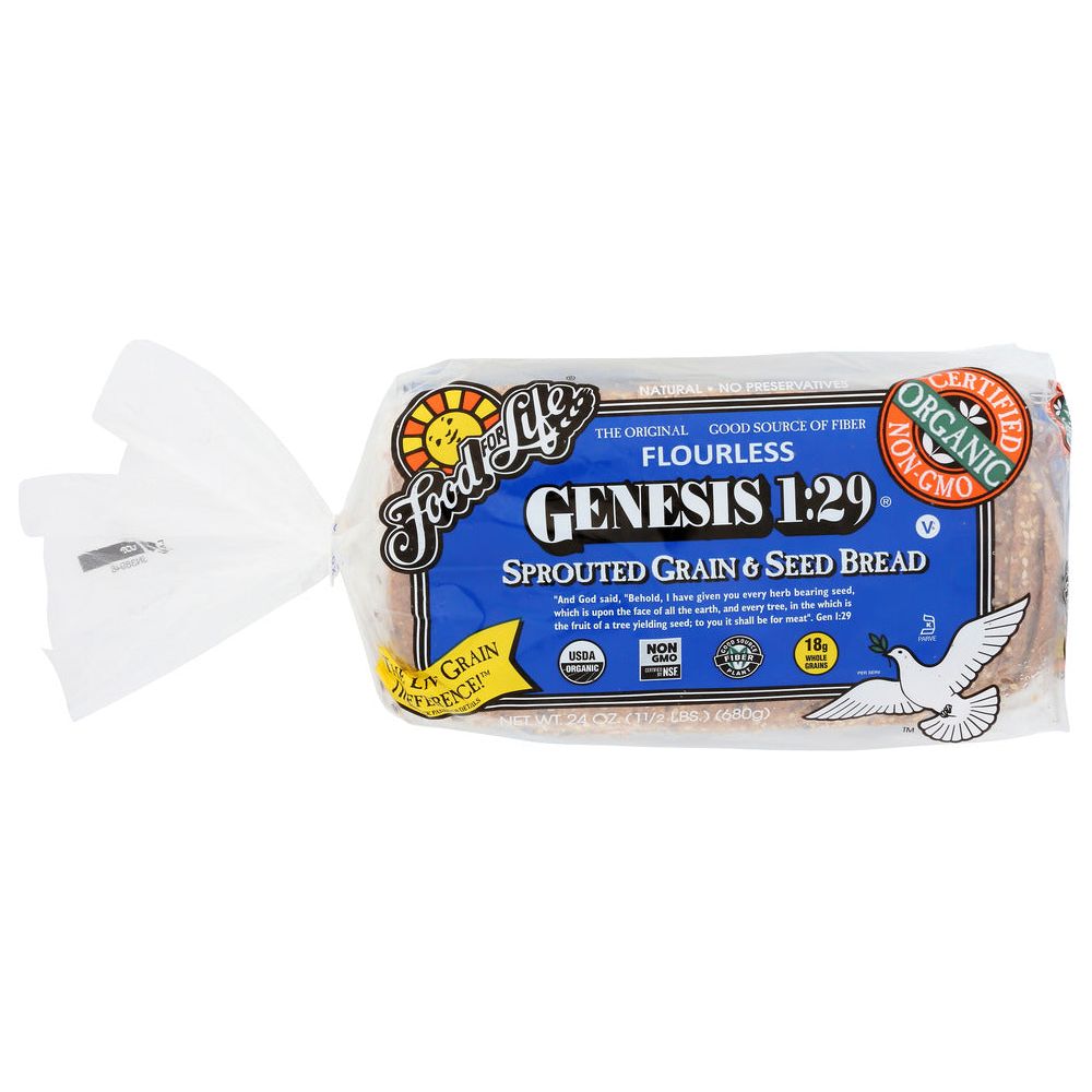 FOOD FOR LIFE: Organic Genesis 1:29 Sprouted Whole Grain and Seed Bread, 24 oz - #tag1# - #tag2#