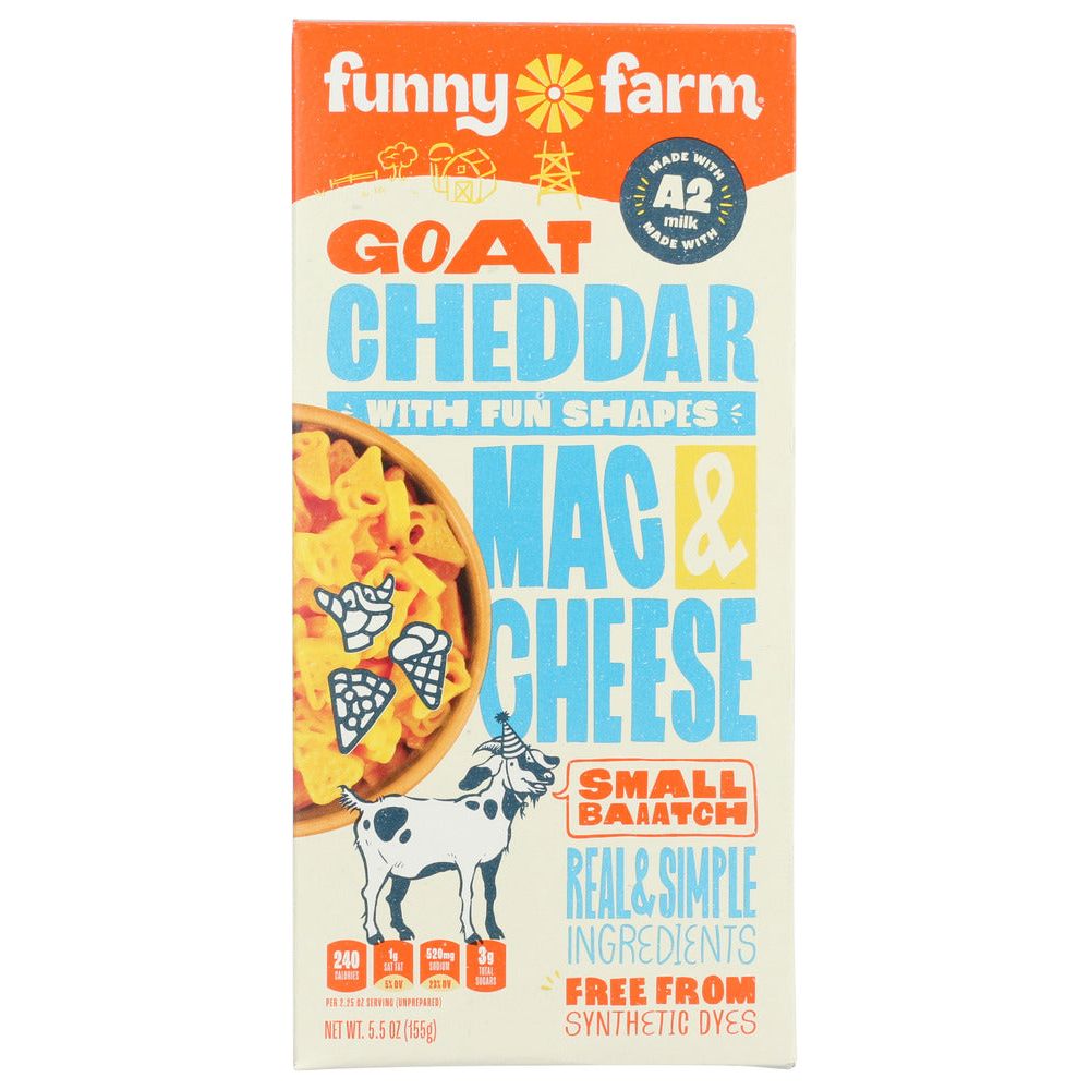 FUNNY FARMS: Goat Cheddar Macaroni And Cheese, 5.5 oz - #tag1# - #tag2#