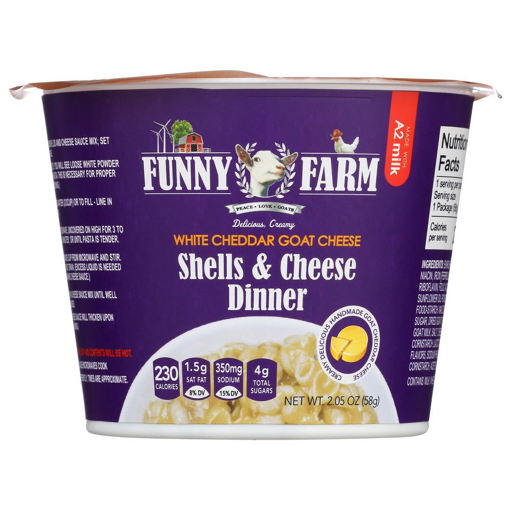 FUNNY FARMS: Goat White Cheddar Mac and Cheese, 2.05 oz - #tag1# - #tag2#
