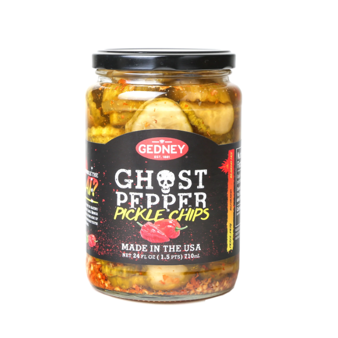 GEDNEY: Black Label Ghost Pepper Pickle Chips, 24 oz - #tag1# - #tag2#