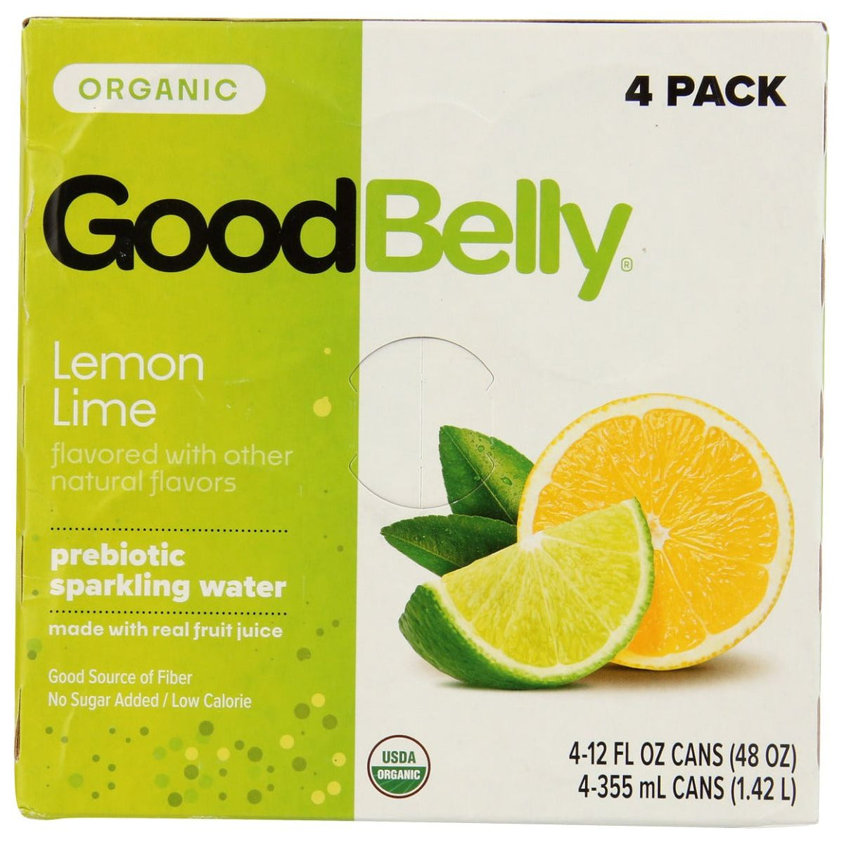 GOOD BELLY: Lemon Lime Prebiotic Sparkling Water 4Pk, 48 fo - #tag1# - #tag2#