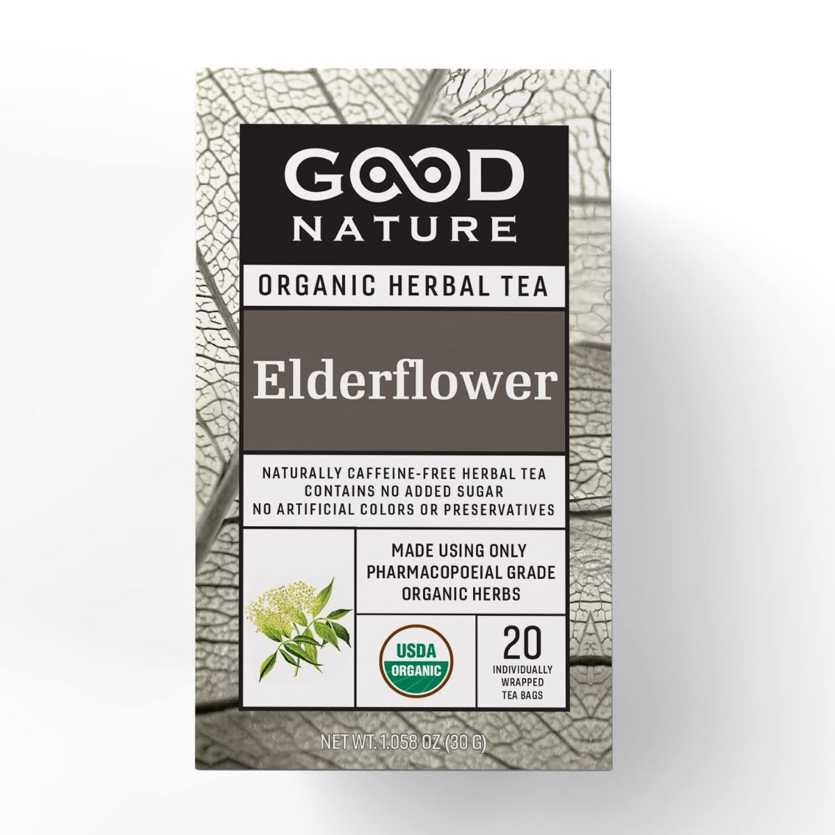 GOOD NATURE: Elderflower Tea, 1.058 OZ - #tag1# - #tag2#
