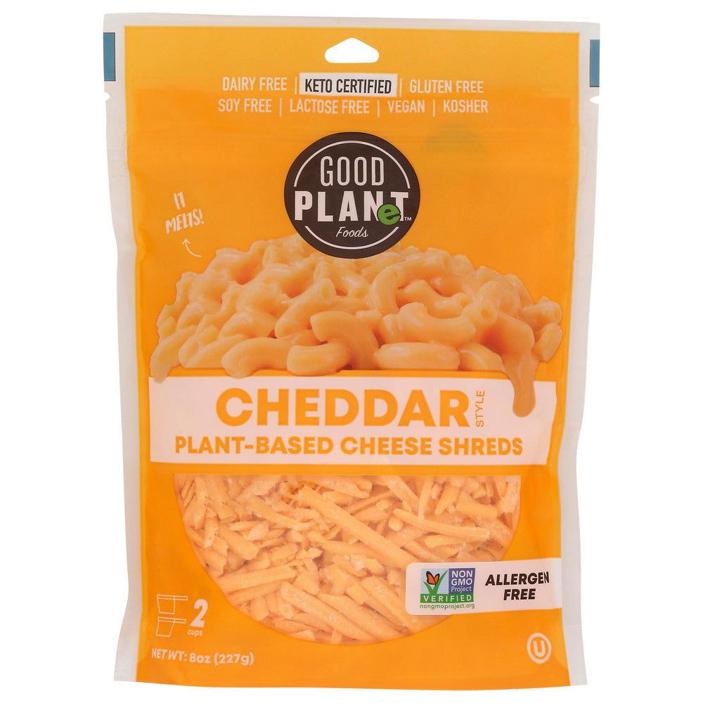 GOOD PLANET FOODS: Plant Based Cheddar Shreds, 8 oz - #tag1# - #tag2#