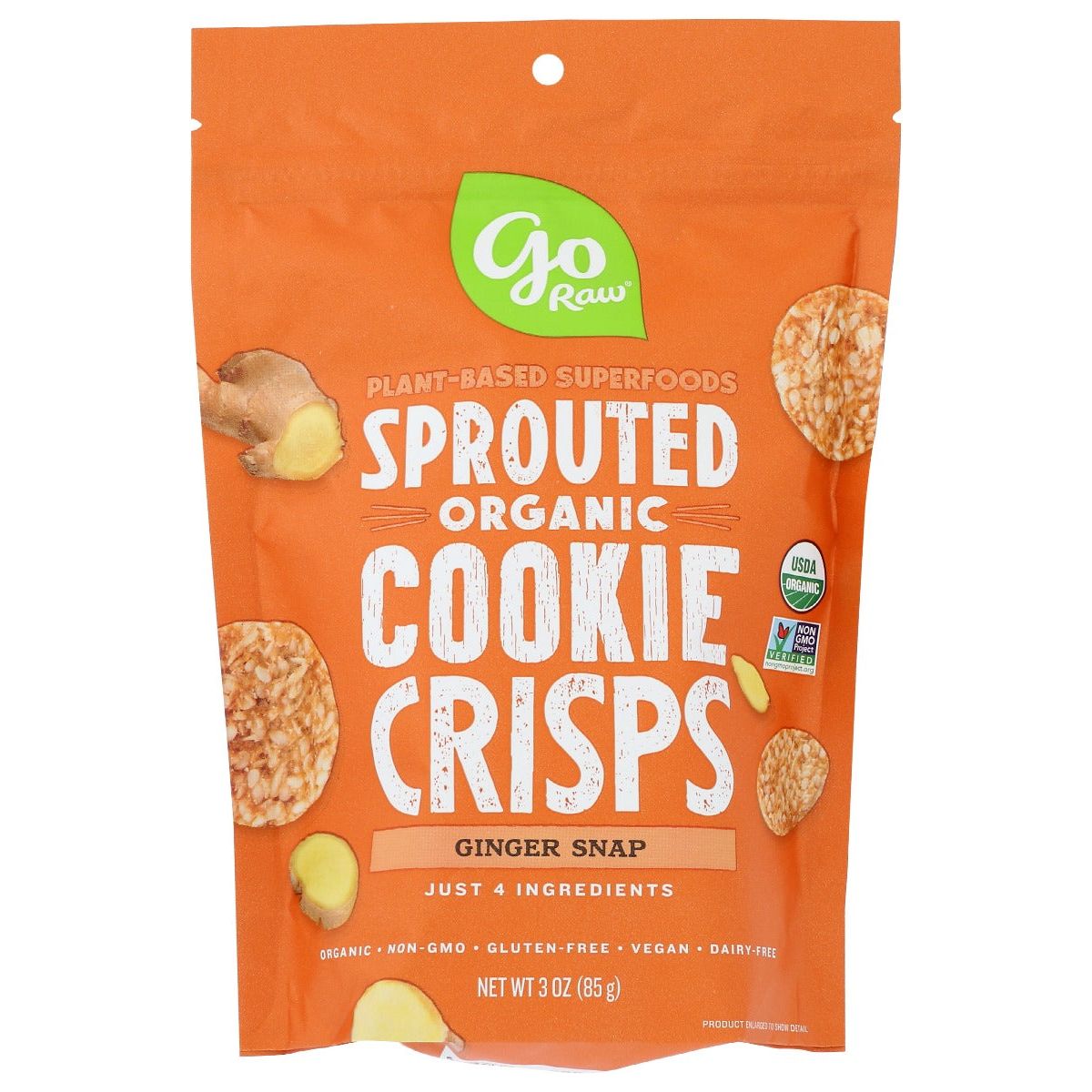 GO RAW: Cookie Gngrsnp Sprtd Org, 3 oz - #tag1# - #tag2#