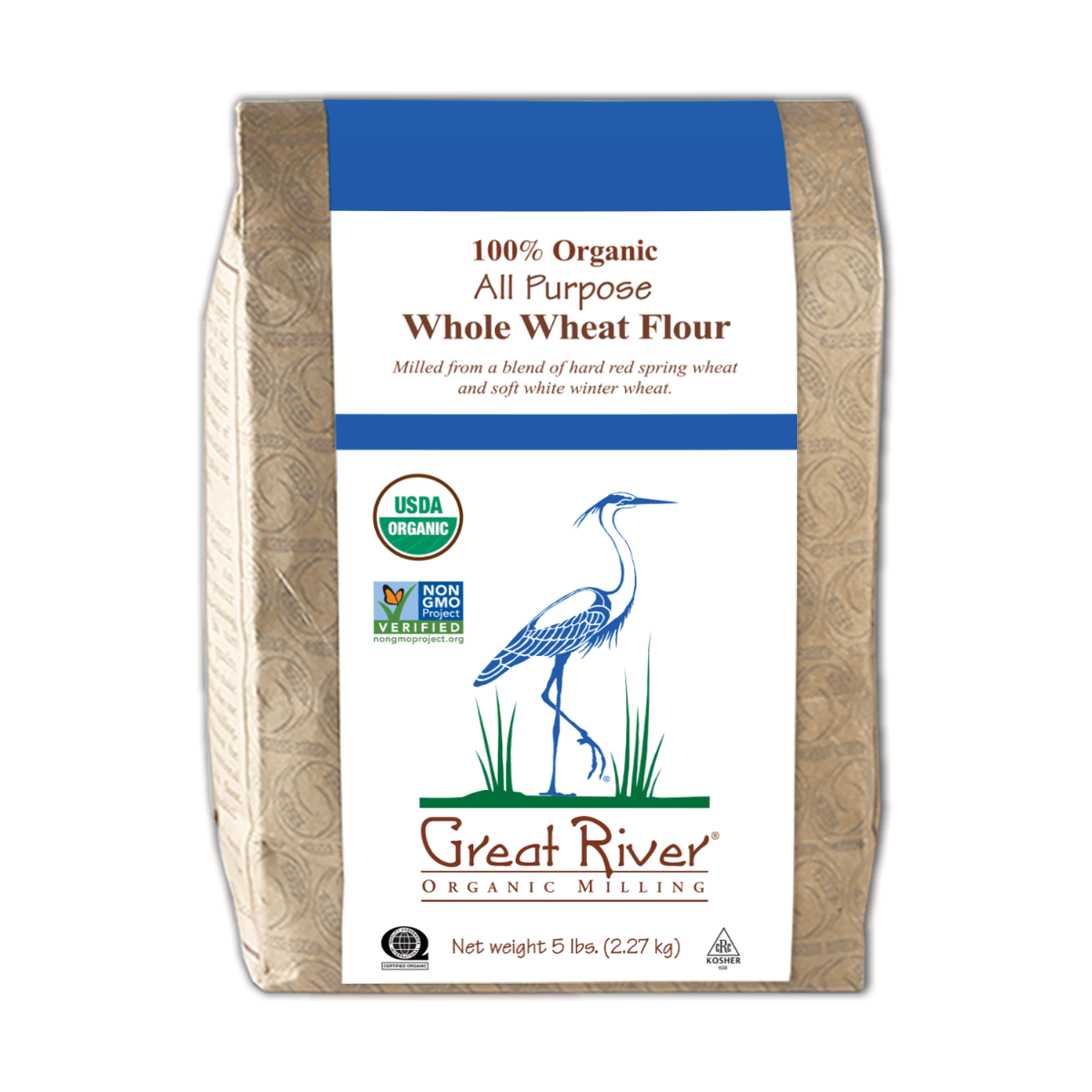 GREAT RIVER ORGANIC MILLING: Organic All Purpose Whole Wheat Flour, 5 lb - #tag1# - #tag2#