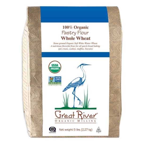GREAT RIVER ORGANIC MILLING: Organic Whole Wheat Pastry Flour, 5 lb - #tag1# - #tag2#