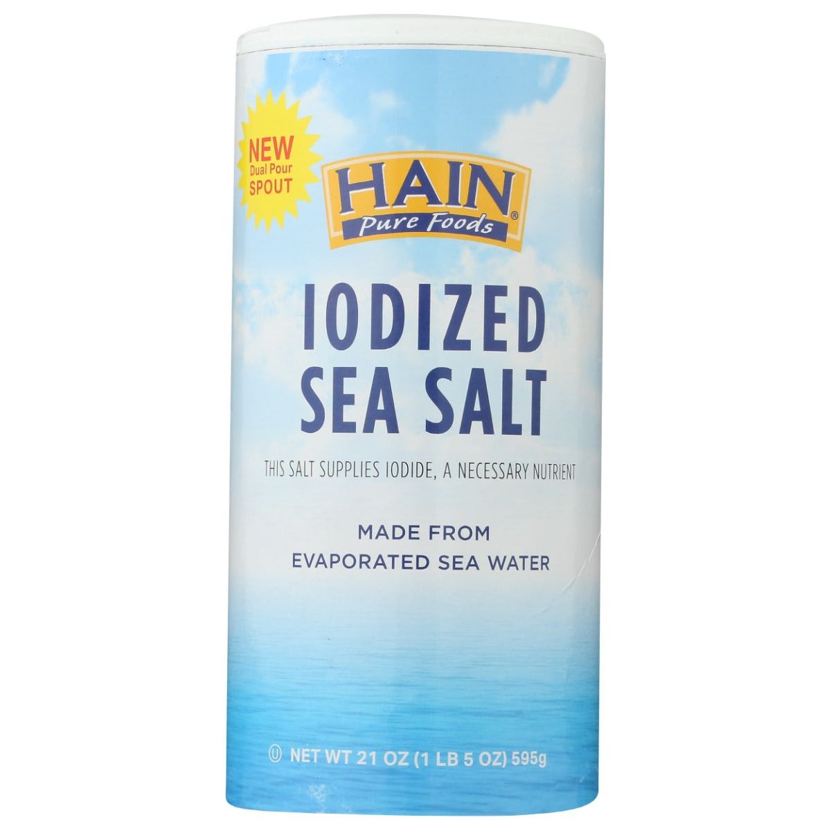 HAIN: Pure Foods Iodized Sea Salt, 21 oz - #tag1# - #tag2#
