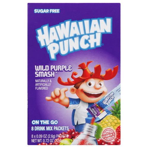 HAWAIIAN PUNCH: Wild Purple Smash On The Go 8 Drink Mix Packets, 0.72 oz - #tag1# - #tag2#