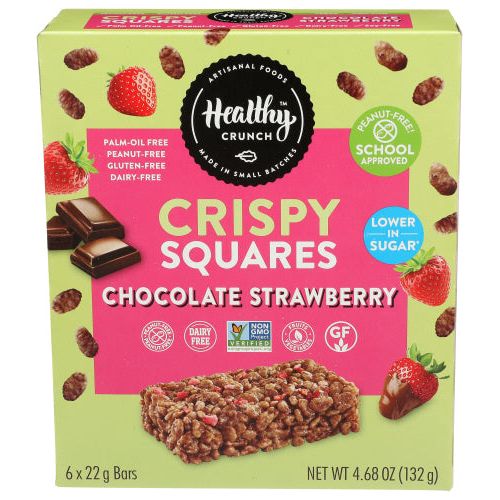 HEALTHY CRUNCH: Square Crisp Choc Stwbry, 4.68 oz - #tag1# - #tag2#