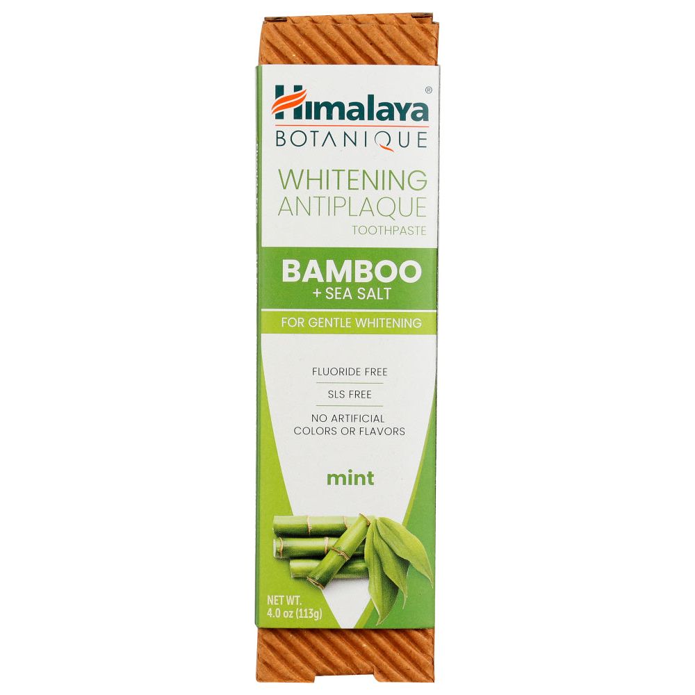 HIMALAYA HERBAL HEALTHCARE: Bamboo & Sea Salt Whitening Antiplaque Toothpaste, 4 oz - #tag1# - #tag2#