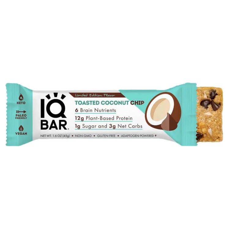 IQ BAR: Toasted Coconut Chip Protein Bar, 1.6 oz - #tag1# - #tag2#