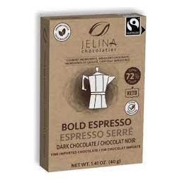 JELINA CHOCOLATIER: Bar Dark Choc Espresso, 1.41 oz - #tag1# - #tag2#