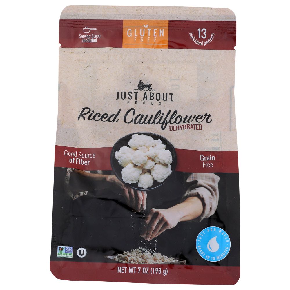 JUST ABOUT FOODS: Dehydrated Riced Cauliflower, 7 oz - #tag1# - #tag2#