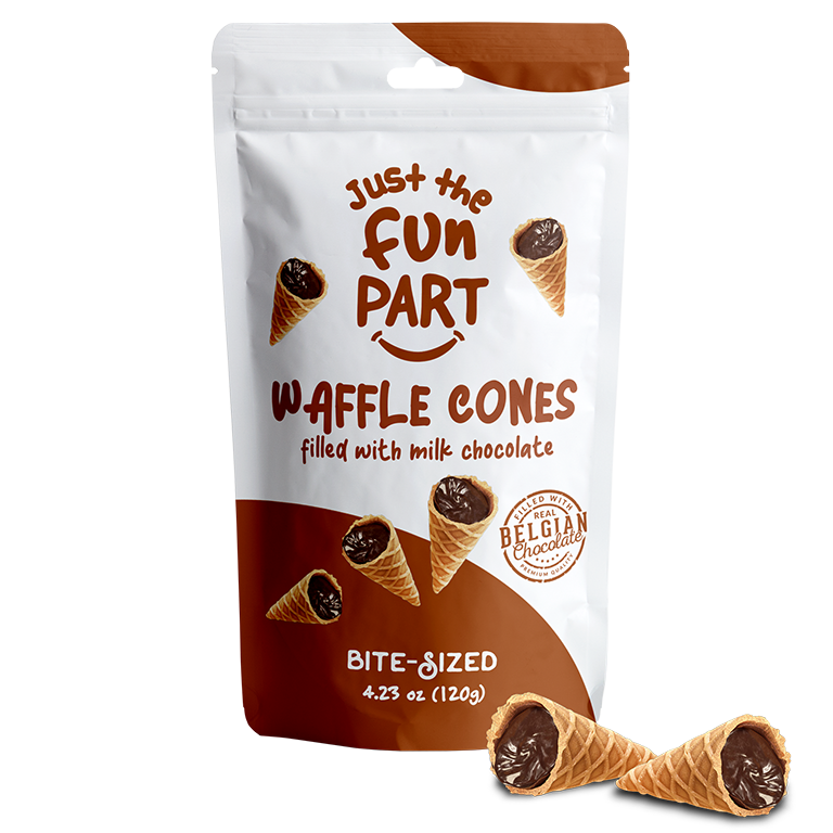 JUST THE FUN PART: Waffle Cone Mini Mlk Choc, 4.23 oz - #tag1# - #tag2#