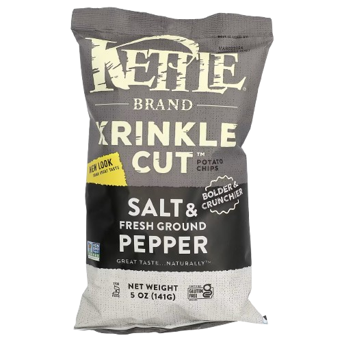 KETTLE FOODS: Krinkle Cut Salt and Fresh Ground Pepper, 5 oz - #tag1# - #tag2#