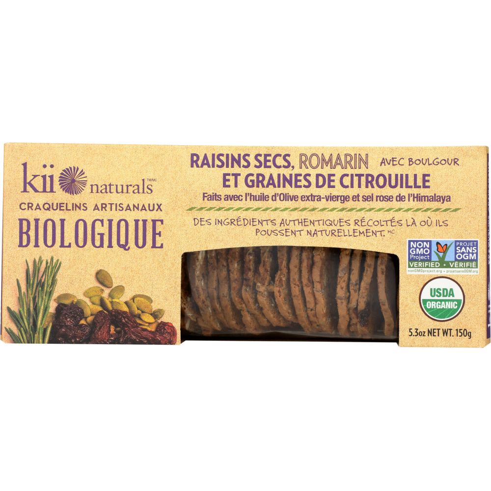 KII NATURALS: Raisin Rosemary Pumpkin Artisan Crisps, 5.3 oz - #tag1# - #tag2#