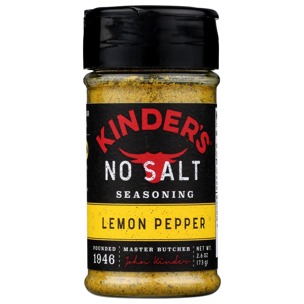 KINDERS: Spice No Salt Lemon Pepper, 2.6 OZ - #tag1# - #tag2#