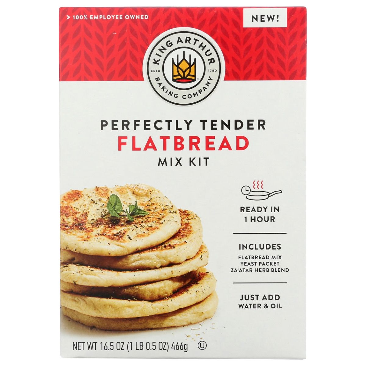 KING ARTHUR: Perfectly Tender Flatbread Mix Kit, 16.5 oz - #tag1# - #tag2#
