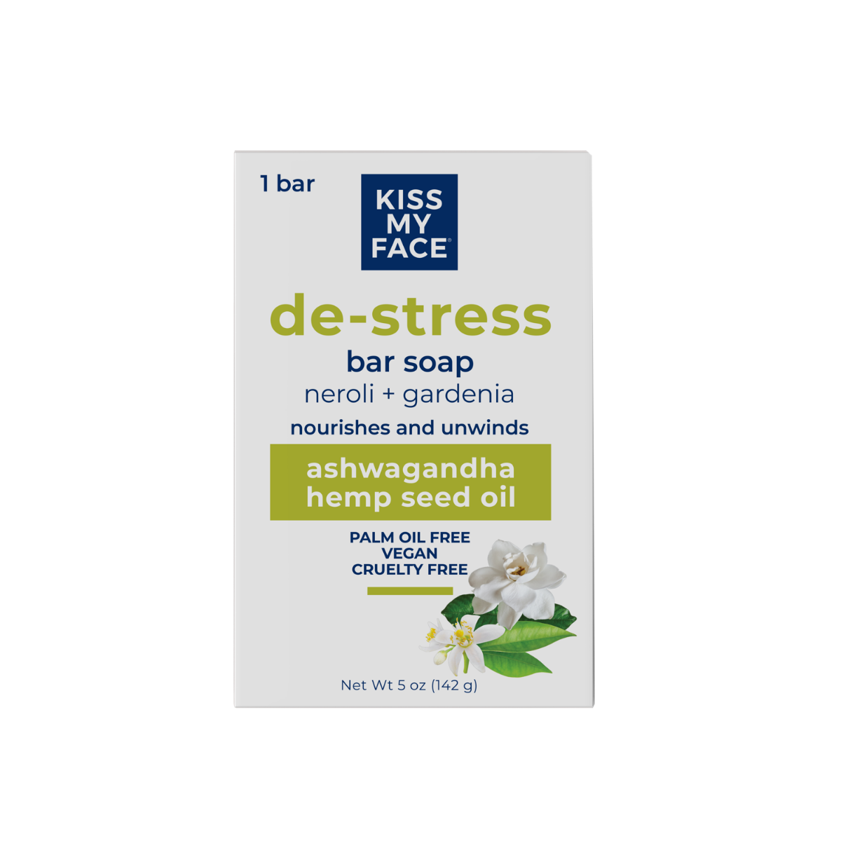 KISS MY FACE: Soap Bar Neroli Gardenia, 5 oz - #tag1# - #tag2#