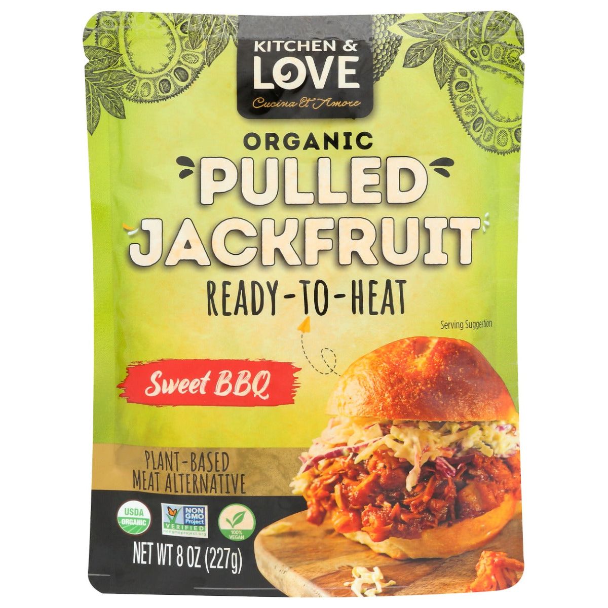 KITCHEN AND LOVE: Sweet Bbq Organic Pulled Jackfruit, 8 oz - #tag1# - #tag2#