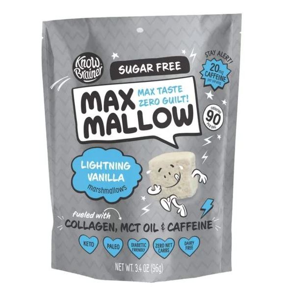KNOW BRAINER FOODS: Lightning Vanilla Marshmallows, 96 gm - #tag1# - #tag2#