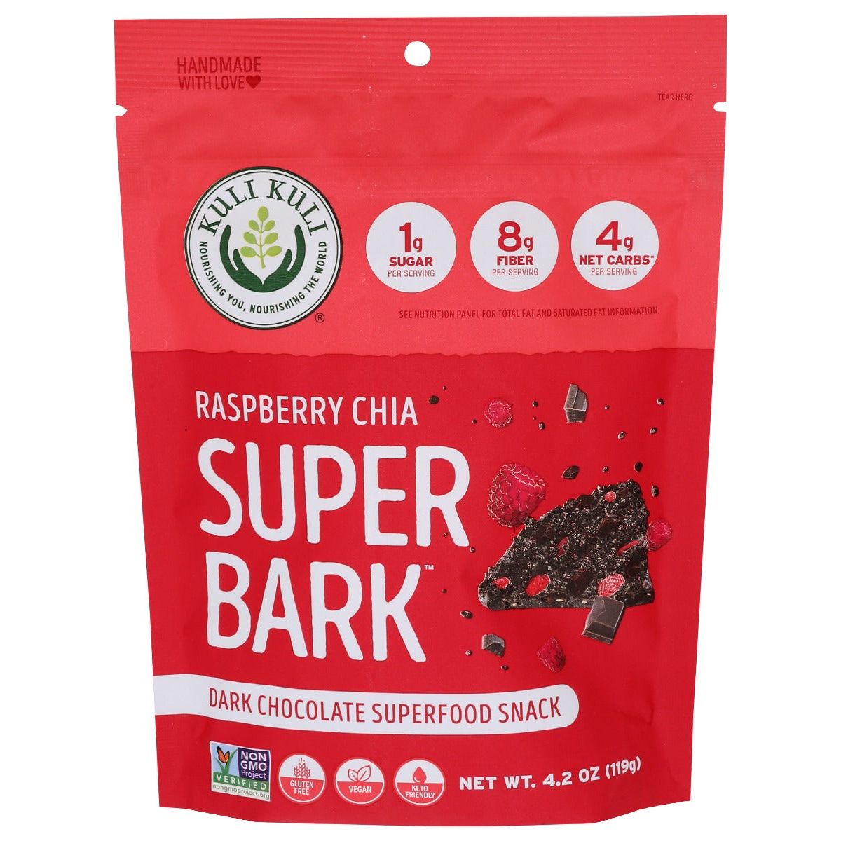 KULI KULI: Super Bark Raspberry Chia, 4.2 oz - #tag1# - #tag2#
