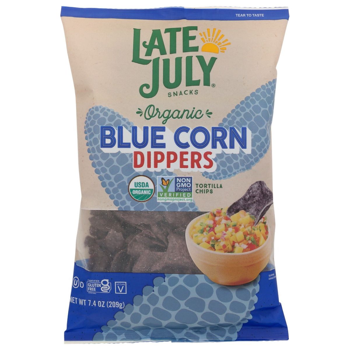 LATE JULY: Blue Corn Dippers Tortilla Chips, 7.4 oz - #tag1# - #tag2#