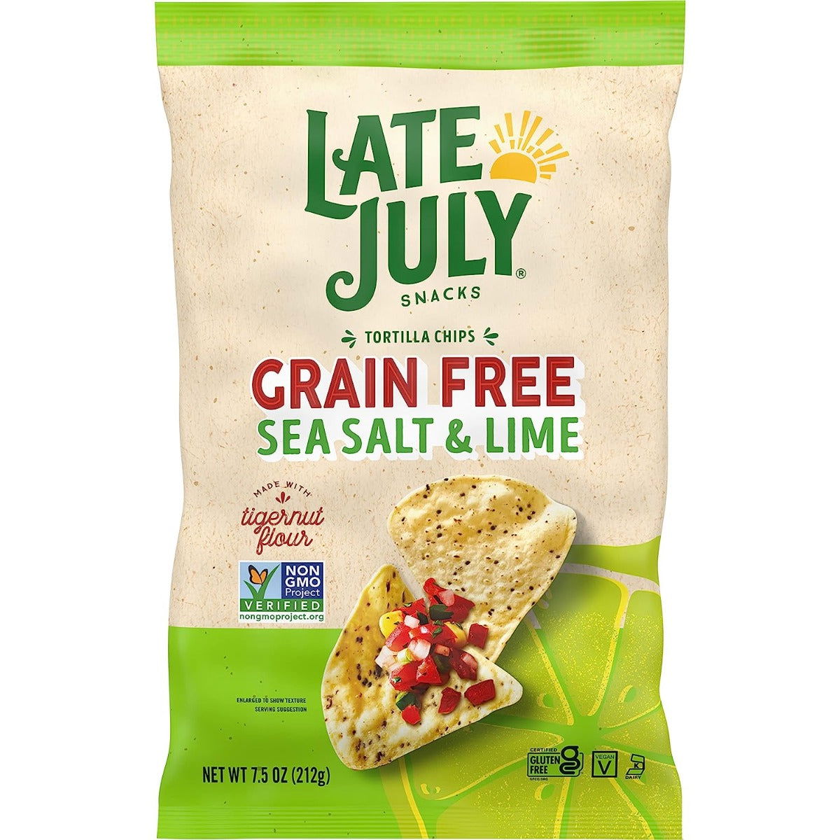 LATE JULY: Grain Free Sea Salt Lime Tortilla Chips, 7.5 oz - #tag1# - #tag2#
