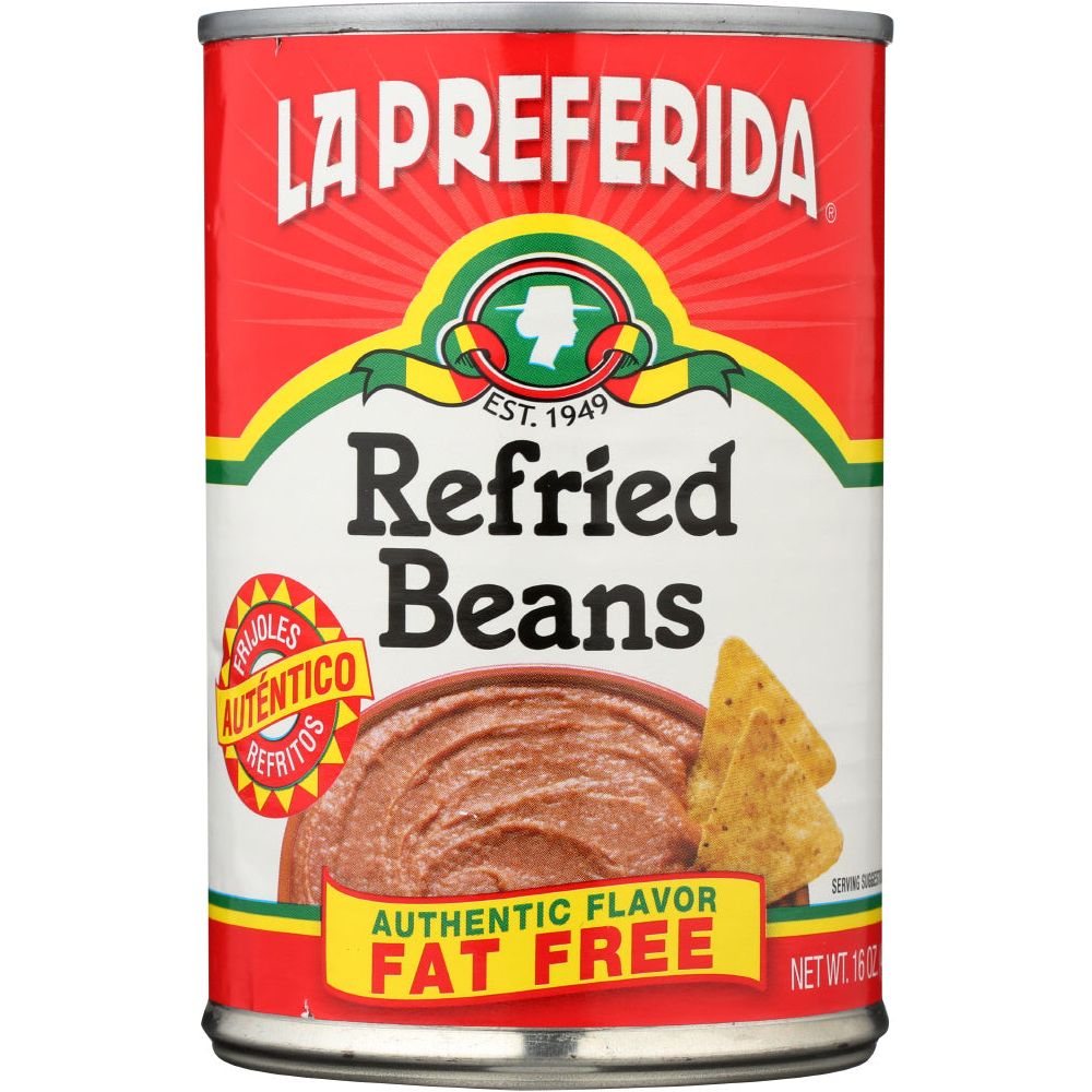LA PREFERIDA: Authentic Flavor Fat Free Refried Beans, 16 oz - #tag1# - #tag2#